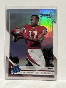 #316 Hakeem Butler 74/75 Rated Rookie Silver Arizona Cardinals 2019 Donruss Football Card