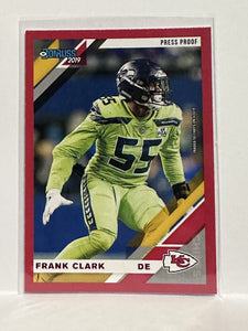 #232 Frank Clark Red Press Proof Kansas City Chiefs 2019 Donruss Football Card