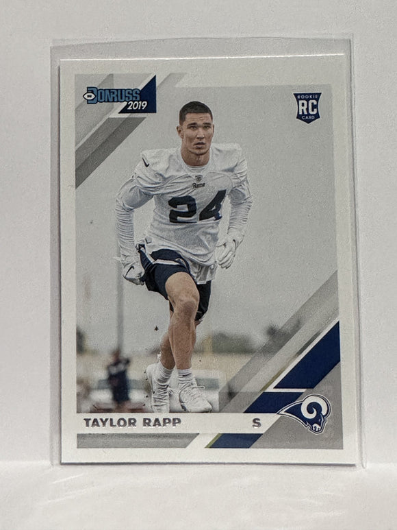 #279 Taylor Rapp RC Los Angeles Rams 2019 Donruss Football Card