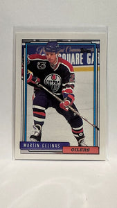 #292 Martin Gelinas Edmonton Oilers 92-93 Topps Hockey Card