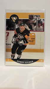 #506 Randy Gilhen Pittsburgh Penguins 90-91 Pro Set Hockey Card