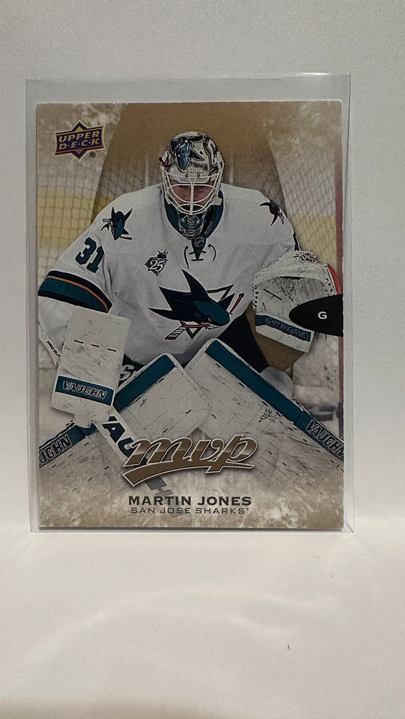 #16 Martin Jones San Jose Sharks 16-17 MVP Upper Deck Hockey Card