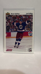 #303 Brent Ashton Winnipeg Jets 91-92 Upper Deck Hockey Card