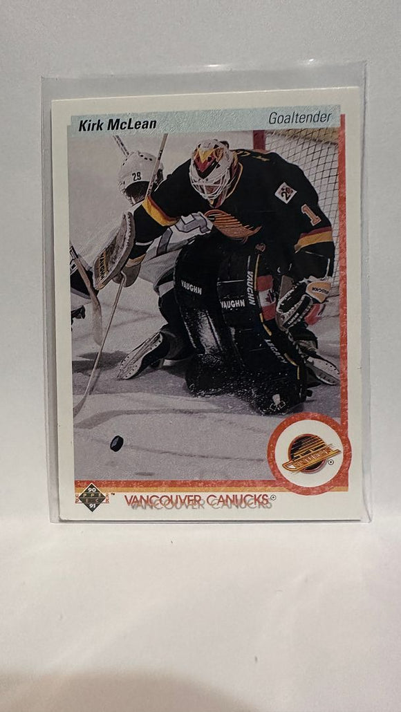 #278 Kirk McLean Vancouver Canucks 90-91 Upper Deck Hockey Card