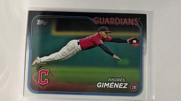 #289 Andres Gimenez Cleveland Guardians 2024 Topps Baseball Card