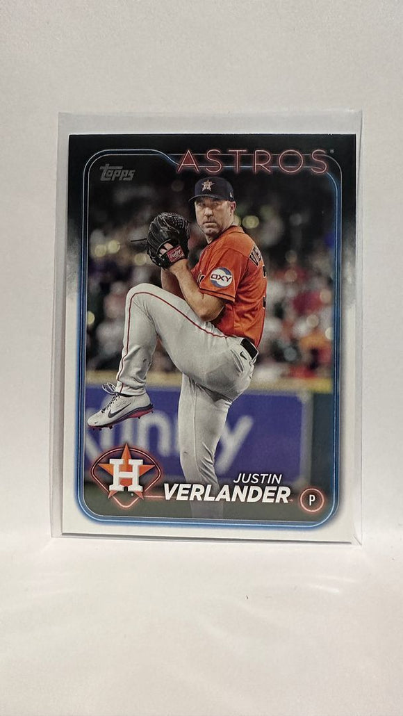 #62 Justin Verlander Houston Astros 2024 Topps Baseball Card