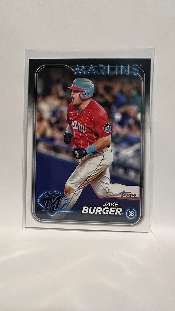 #125 Jake Burger Miami Marlins 2024 Topps Baseball Card