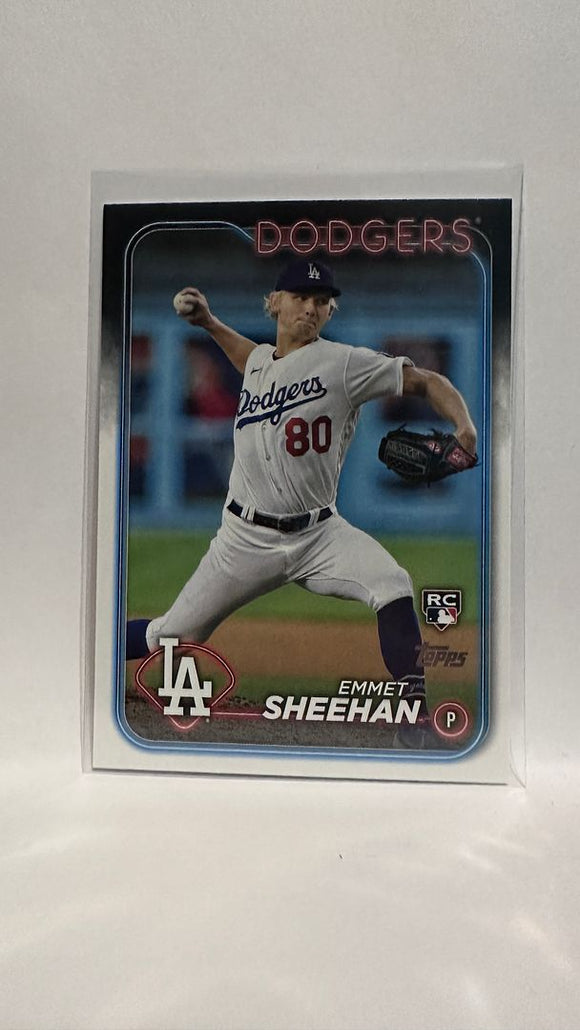 #283 Emmet Sheehan Rookie Los Angeles Dodgers 2024 Topps Baseball Card