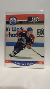 #442 Greg Hawgood Edmonton Oilers 90-91 Pro Set Hockey Card