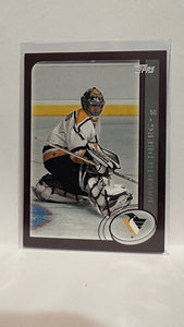 #106 Johan Hedberg Pittsburgh Penguins 02-03 Topps Hockey Card