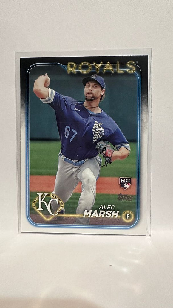 #163 Alec Marsh Rookie Kansas City Royals 2024 Topps Baseball Card