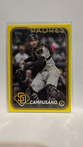 #217 Luis Campusano Yellow San Diego Padres 2024 Topps Baseball Card