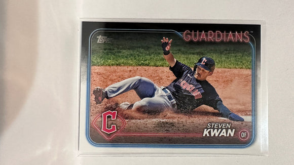 #312 Steven Kwan Cleveland Guardians 2024 Topps Baseball Card