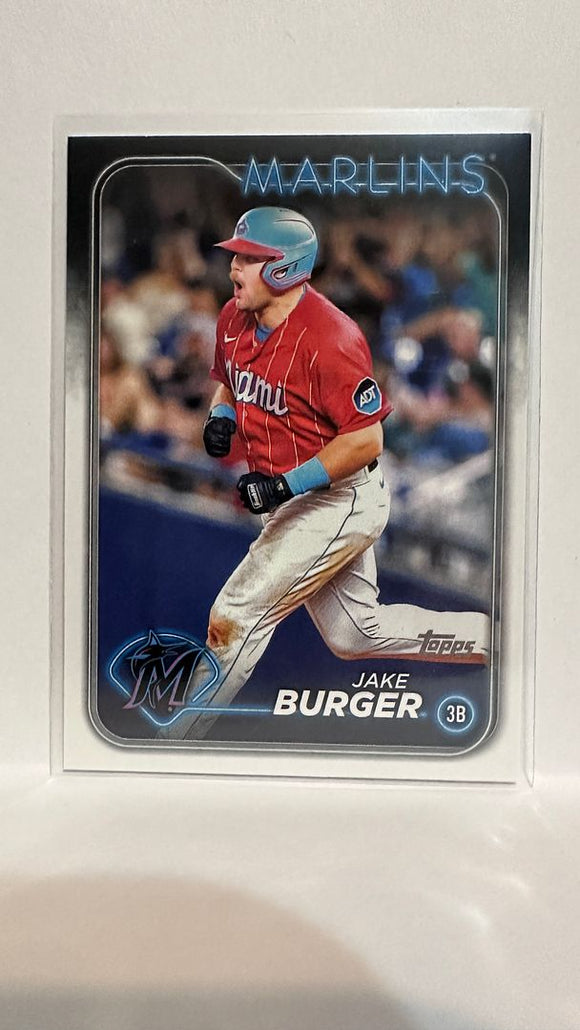 #125 Jake Burger Miami Marlins 2024 Topps Baseball Card