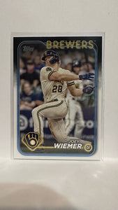 #9 Joey Wiemer Milwaukee Brewers 2024 Topps Baseball Card