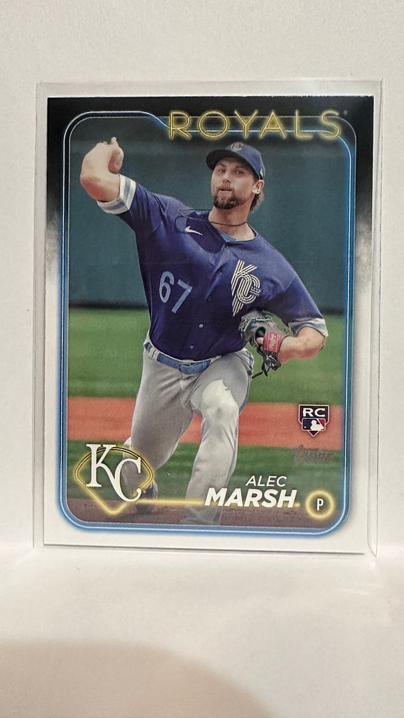 #163 Alec Marsh Rookie Kansas City Royals 2024 Topps Baseball Card