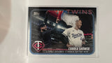 #155 Correa Shower Checklist Minnesota Twins 2024 Topps Baseball Card