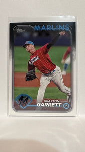 #323 Braxton Garrett Miami Marlins 2024 Topps Baseball Card