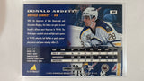 #104 Donald Audette Buffalo Sabres 95-96 Pinnacle Hockey Card