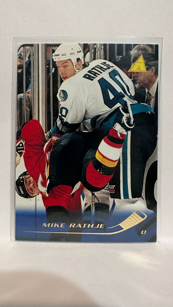 #155 Mike Rathje San Jose Sharks 95-96 Pinnacle Hockey Card