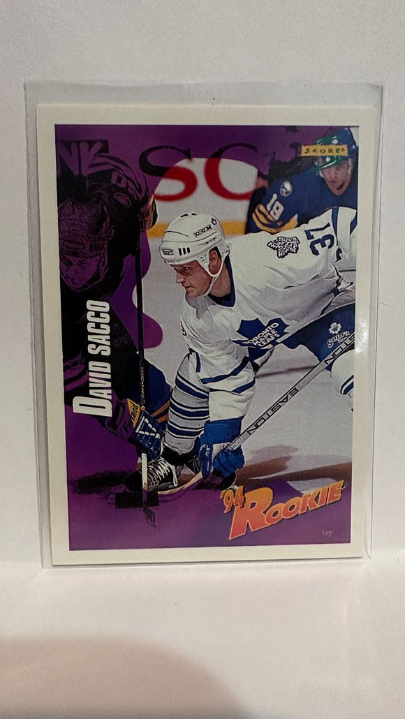 #240 David Sacco Rookie Toronto Maple Leafs 94-95 Score Hockey Card