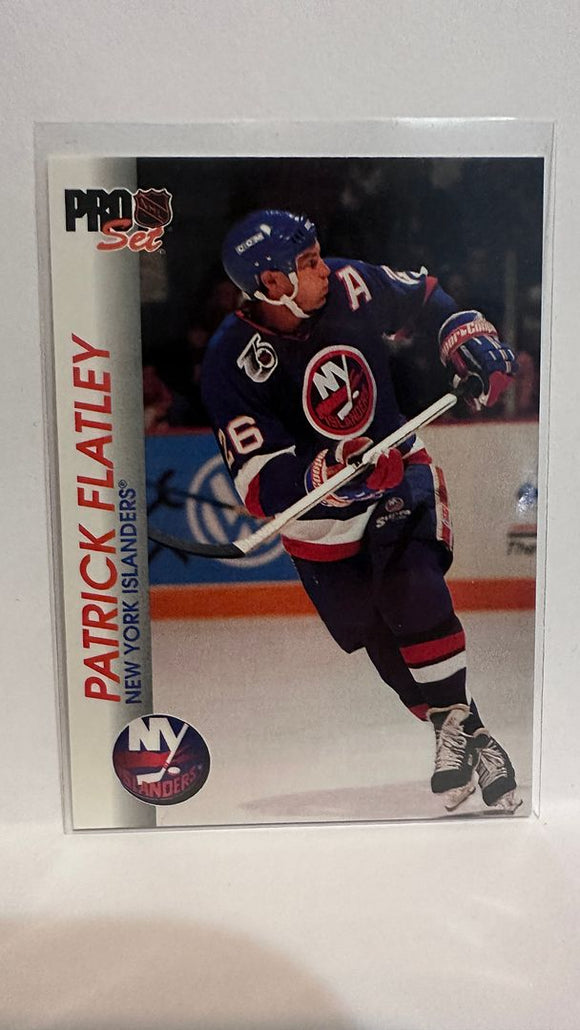 #102 Patrick Flatley New York Islanders 92-93 Pro Set Hockey Card