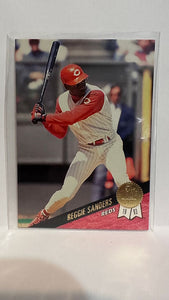 #428 Reggie Sanders Cincinnati Reds 1993 Leaf Baseball Card