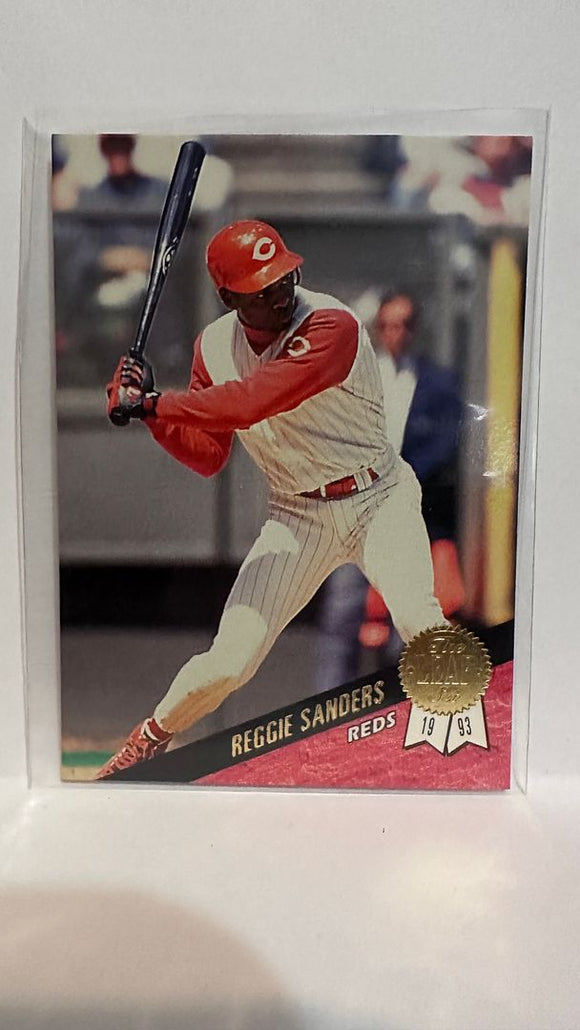 #428 Reggie Sanders Cincinnati Reds 1993 Leaf Baseball Card