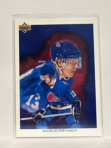 #93 Mats Sundin Checklist Quebec Nordiques 91-92 Upper Deck Hockey Card