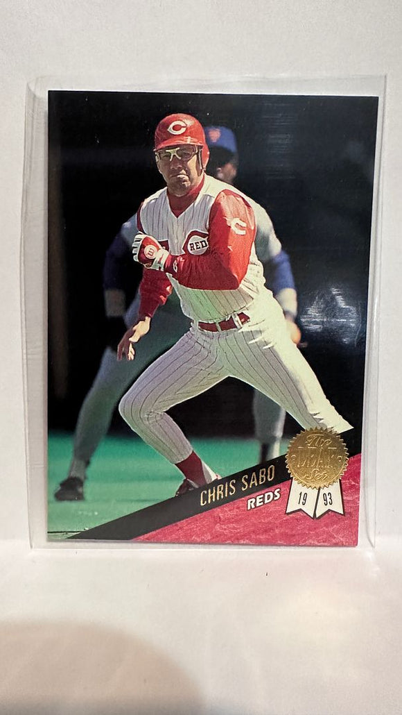 #418 Chris Sabo Cincinnati Reds 1993 Leaf Baseball Card