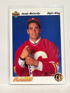 #77 Sandy McCarthy Craft Choice Calgary Flames 91-92 Upper Deck Hockey Card