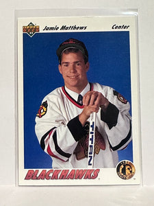 #76 Jamie Matthews Craft Choice Chicago Blackhawks 91-92 Upper Deck Hockey Card