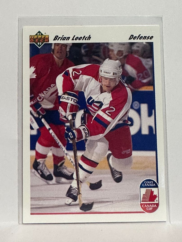 #35 Brian Leetch USA Canada Cup 91-92 Upper Deck Hockey Card