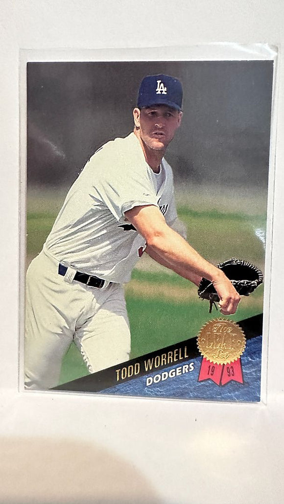 #429 Todd Worrell Los Angeles Dodgers 1993 Leaf Baseball Card