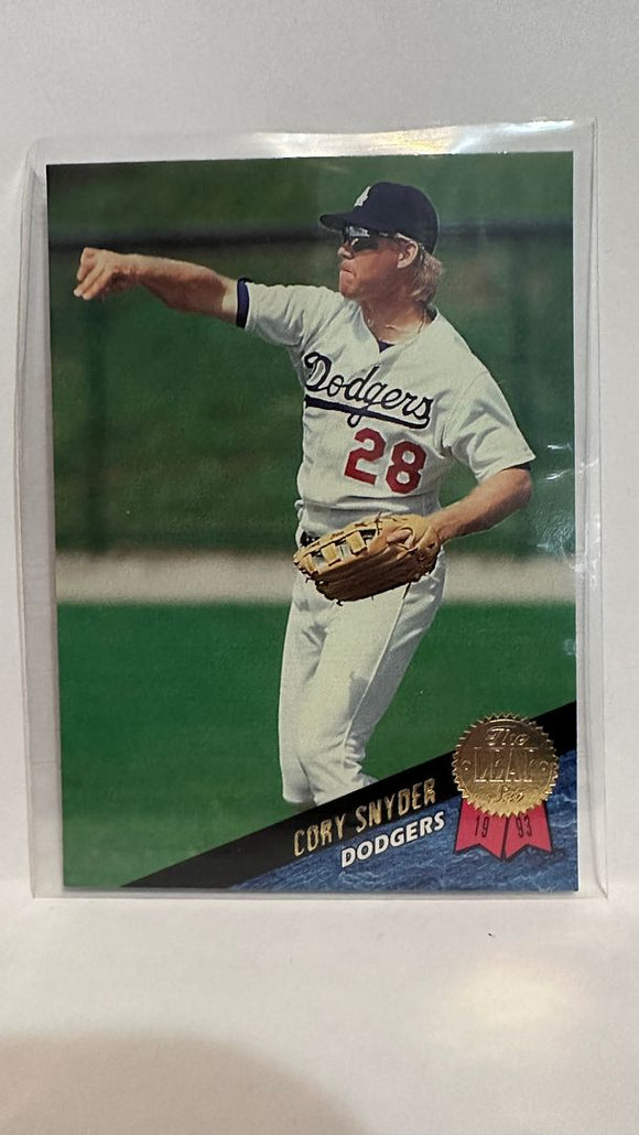 #436 Cory Snyder Los Angeles Dodgers  1993 Leaf Baseball Card