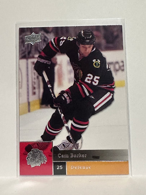 #111 Cam Barker Chicago Blackhawks 09-10 Upper Deck Series 1 Hockey Card