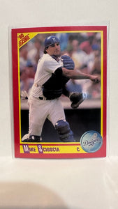 #398 Mike Scioscia Los Angeles Dodgers 1990 Score Baseball Card