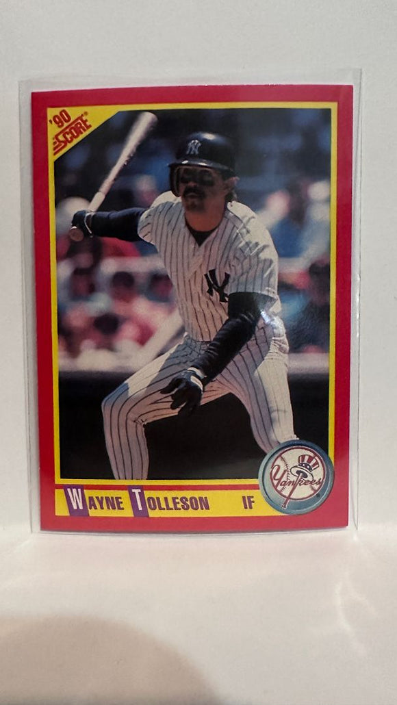 #386 Wayne Tolleson New York Yankees 1990 Score Baseball Card