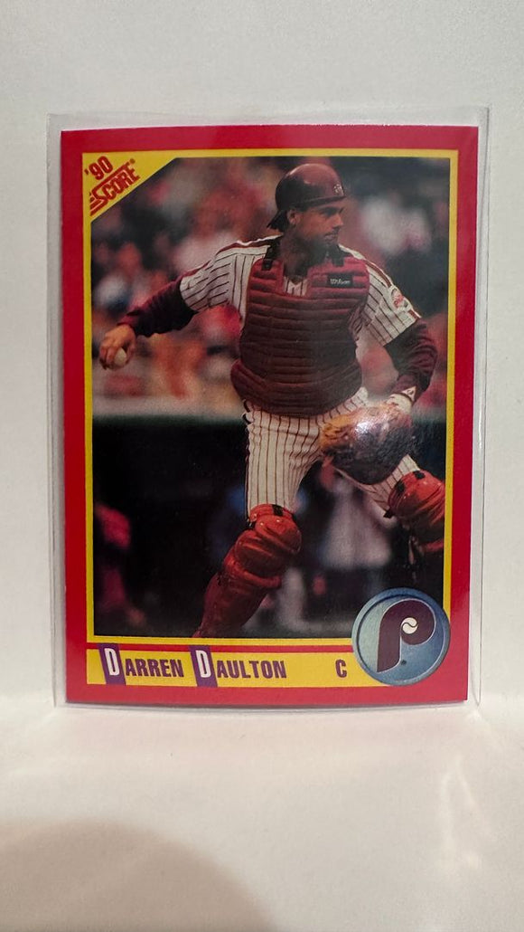 #389 Darren Daulton Philadelphia Phillies 1990 Score Baseball Card