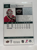 #186 Niklas Backstrom Minnesota Wild 09-10 Upper Deck Series 1 Hockey Card