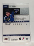 #105 T.J. Oshie St Louis Blues 09-10 Upper Deck Series 1 Hockey Card