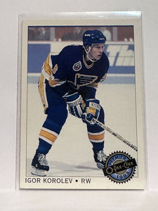 #53 Igor Korolev St Louis Blues 92-93 O-Pee-Chee Premier Hockey Card