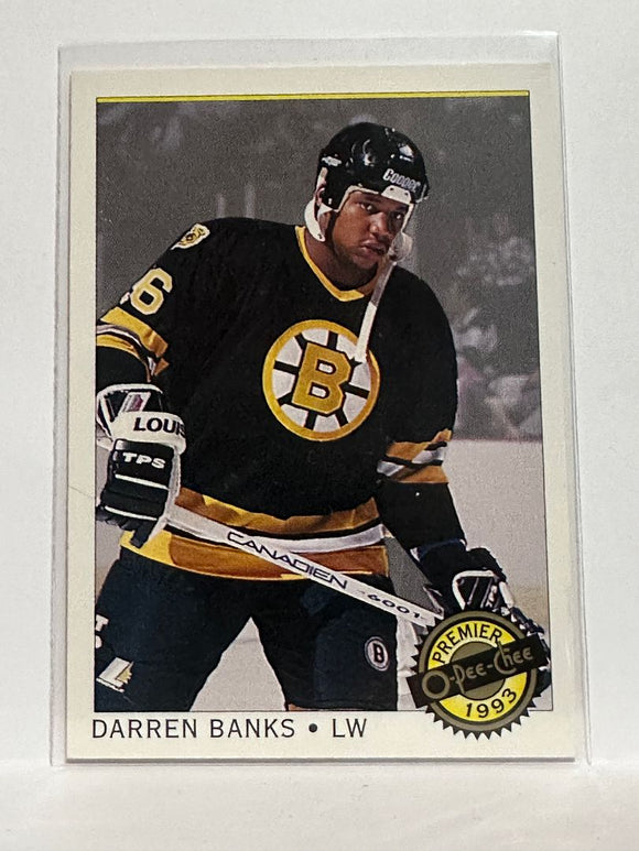 #118 Darren Banks Boston Bruins 92-93 O-Pee-Chee Premier Hockey Card