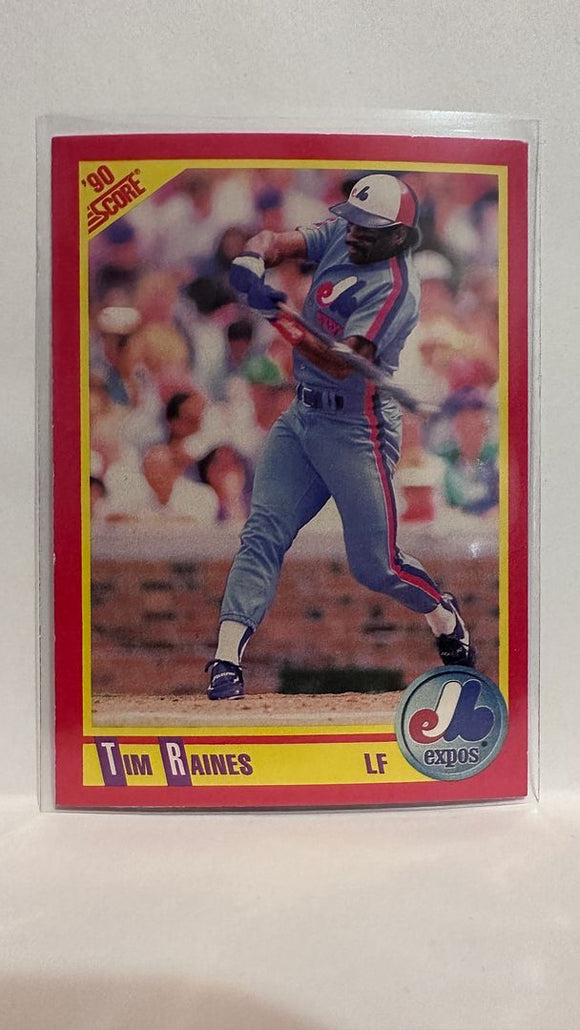 #409 Tim Raines Montreal Expos 1990 Score Baseball Card