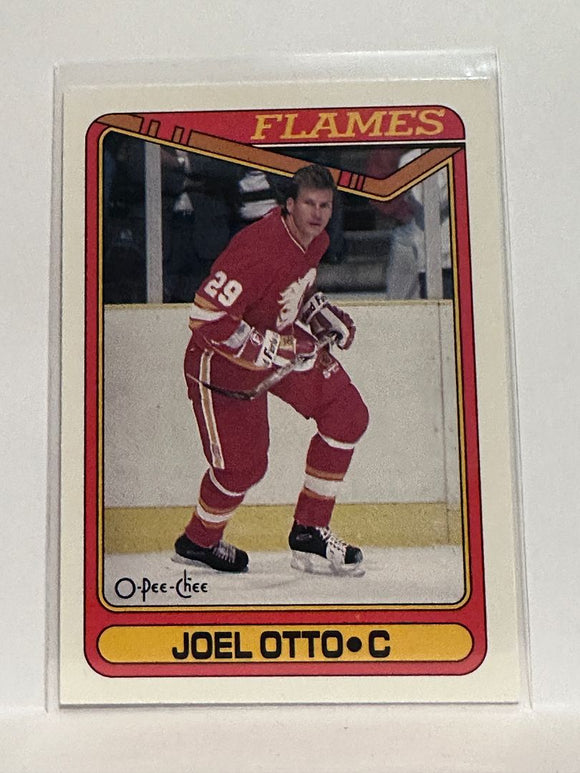 #369 Joel Otto Calgary Flames 90-91 O-Pee-Chee  Hockey Card