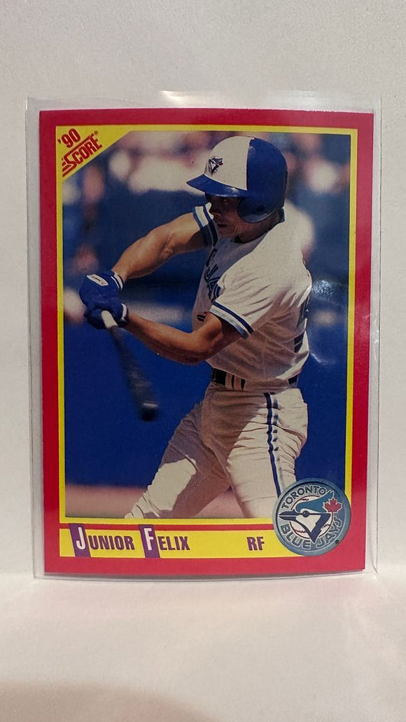 #258 Junior Felix Toronto Blue Jays 1990 Score Baseball Card