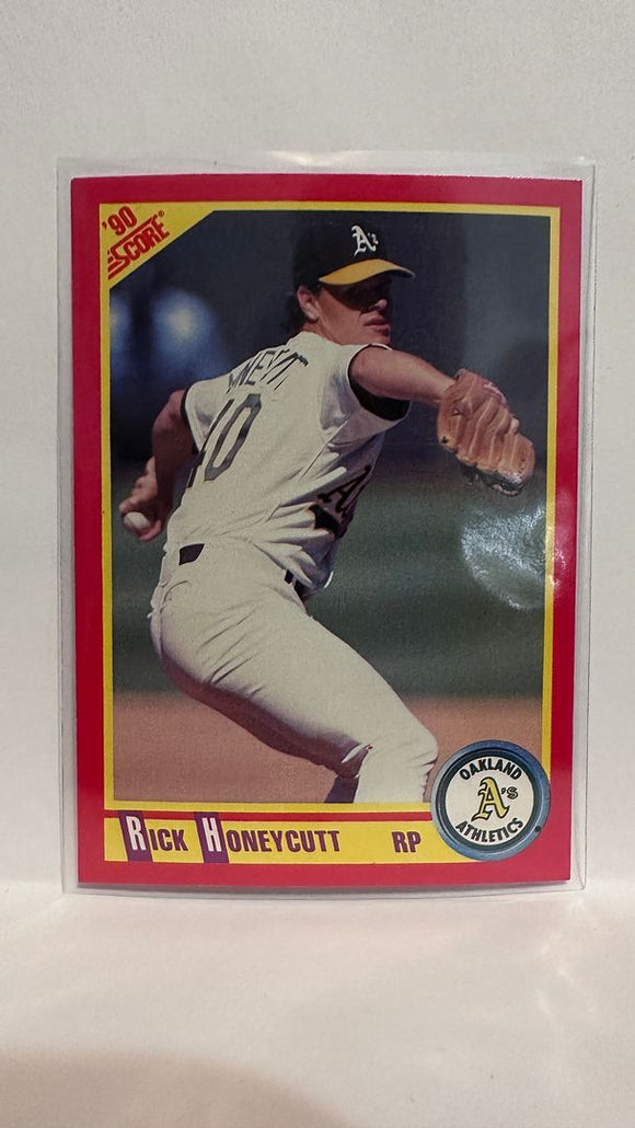 #317 Rick Honeycutt Oakland Athletics 1990 Score Baseball Card