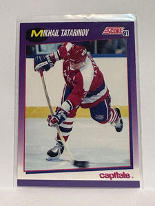 #37 Mikhail Tatarinov Washington Capitals 91-92 Score Hockey Card