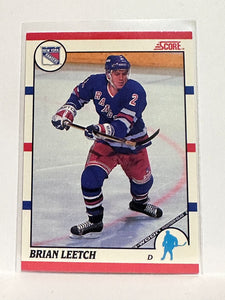 #225 Brian Leetch New York Rangers 90-91 Score Hockey Card