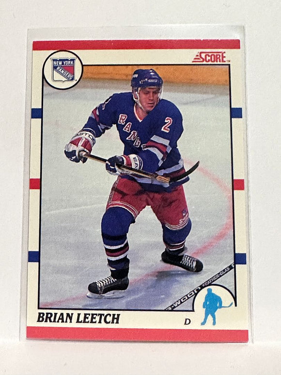 #225 Brian Leetch New York Rangers 90-91 Score Hockey Card